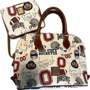 Dooney & Bourke The Ohio State Zip Zip Satchel with w coin purse Football